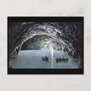 Oud Briefkaart - Blue Grotto, Capri, Italië