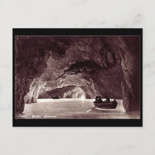 Oud Briefkaart - Blue Grotto, Capri, Italië