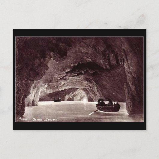 Oud Briefkaart - Blue Grotto, Capri, Italië (Voorkant)