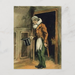 Oud Briefkaart - Bob Cratchit, "A Christmas Carol"