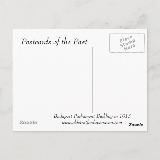 Oud Briefkaart - Boedapest, Parlement 1913 (Achterkant)