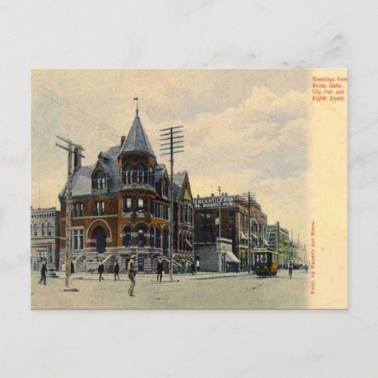 Oud Briefkaart - Boise, Idaho, VS (Voorkant)