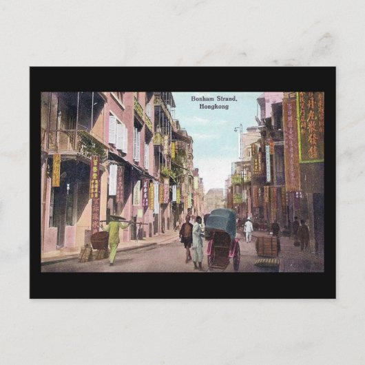 Oud Briefkaart - Bonham Strand, Hongkong (Voorkant)