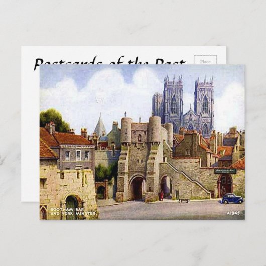 Oud Briefkaart - Bootham Bar, York (Voorkant / Achterkant)