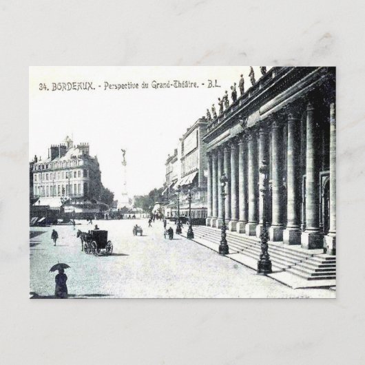 Oud Briefkaart - Bordeaux, Frankrijk (Voorkant)