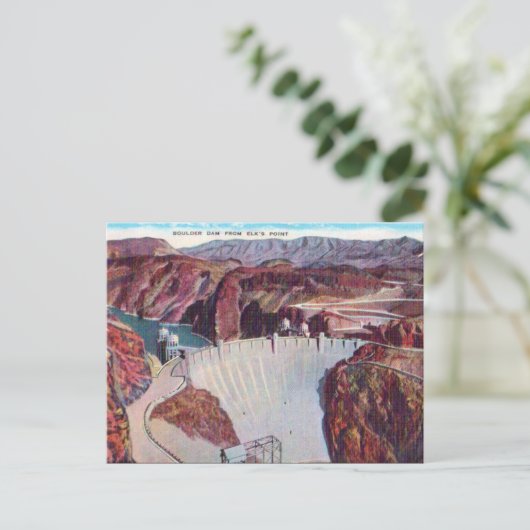 Oud Briefkaart - Boulder Dam, VS (Staand voorkant)