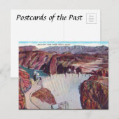 Oud Briefkaart - Boulder Dam, VS (Voorkant / Achterkant)