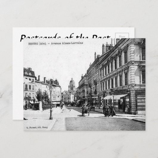 Oud Briefkaart - Bourg-en-Bresse, Ain, Frankrijk (Voorkant / Achterkant)