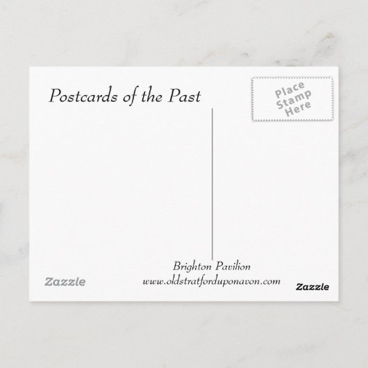 Oud Briefkaart - Brighton Pavilion (Achterkant)