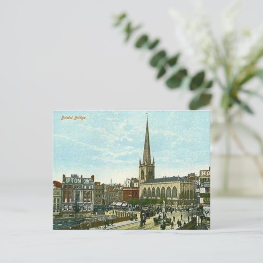 Oud Briefkaart - Bristol Bridge (Staand voorkant)