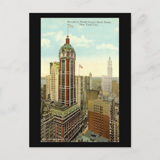 Oud Briefkaart - Broadway, New York City (Voorkant)