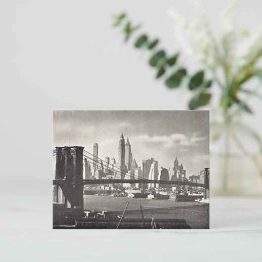 Oud Briefkaart - Brooklyn Bridge, NYC (Staand voorkant)
