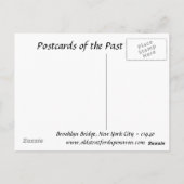 Oud Briefkaart - Brooklyn Bridge, NYC (Achterkant)