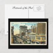 Oud Briefkaart, Broughton St, Savannah, Georgia Briefkaart (Voorkant / Achterkant)