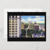 Oud Briefkaart - Bull St, Savannah, Georgia (Voorkant / Achterkant)