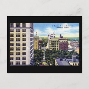 Oud Briefkaart - Bull St, Savannah, Georgia