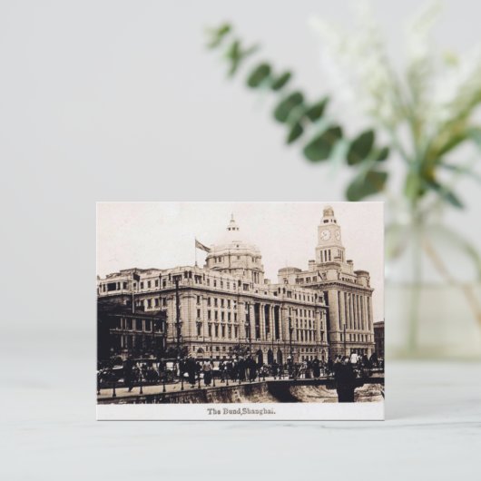 Oud Briefkaart - Bund, Shanghai, China (Staand voorkant)