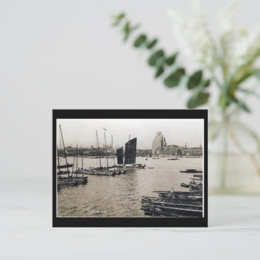 Oud Briefkaart - Bund, Shanghai, China (Staand voorkant)