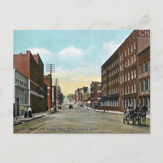 Oud Briefkaart - Burlington, Iowa, Verenigde State (Voorkant)