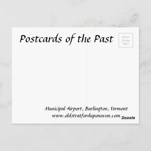 Oud Briefkaart - Burlington, Vermont (Achterkant)