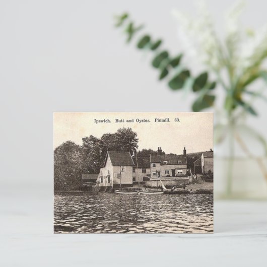 Oud Briefkaart - Butt and Oyster, Pin Mill, Ipswic (Staand voorkant)