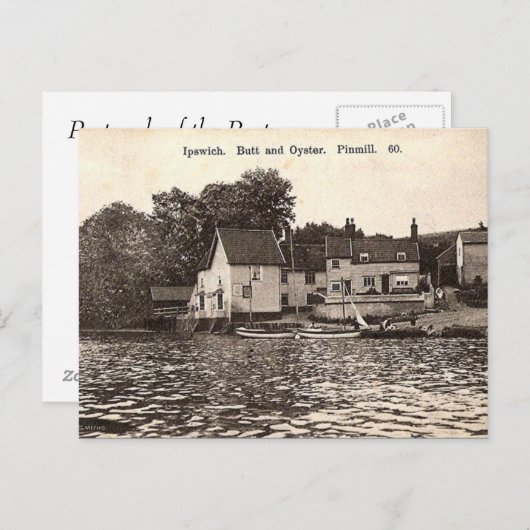 Oud Briefkaart - Butt and Oyster, Pin Mill, Ipswic (Voorkant / Achterkant)