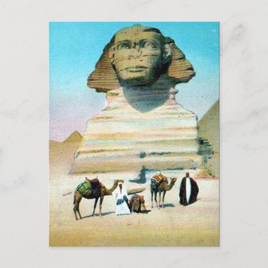Oud Briefkaart - Caïro, de Sphinx (Voorkant)