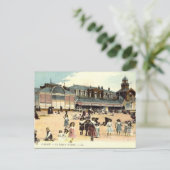 Oud Briefkaart - Calais, strand en casino (Staand voorkant)