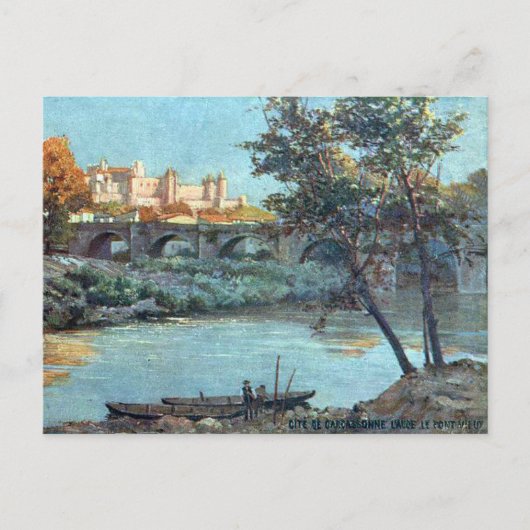 Oud Briefkaart - Carcassonne, Aude, Frankrijk (Voorkant)