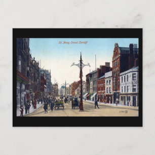 Oud Briefkaart, Cardiff, St Mary Street Briefkaart
