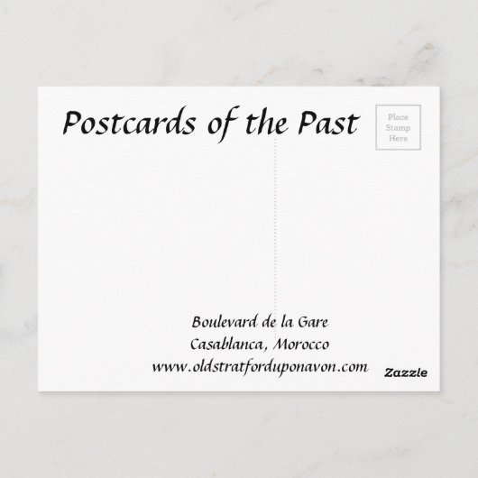 Oud Briefkaart - Casablanca, Marokko (Achterkant)
