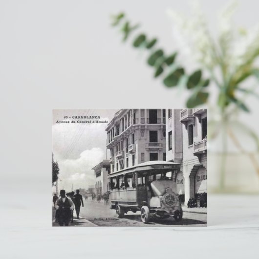 Oud Briefkaart - Casablanca, Marokko (Staand voorkant)