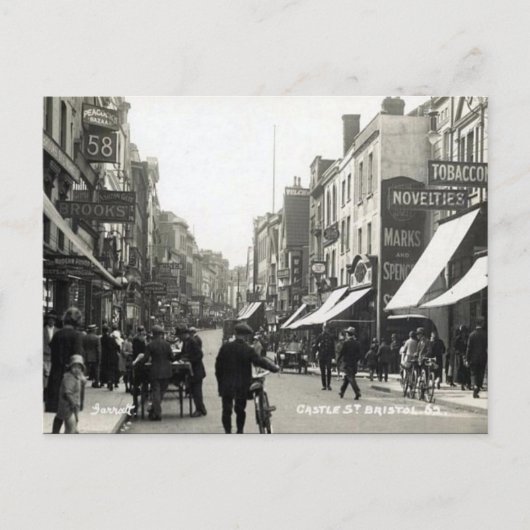 Oud Briefkaart - Castle St., Bristol (Voorkant)