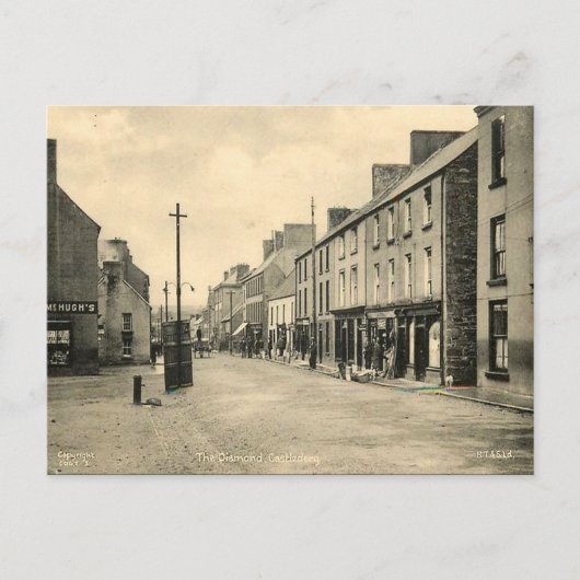Oud Briefkaart - Castlederg, Co Tyrone (Voorkant)