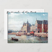 Oud Briefkaart - Centraal station, Amsterdam (Voorkant / Achterkant)