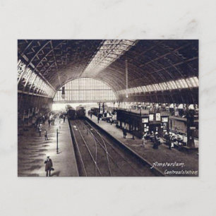 Oud Briefkaart - Centraal station, Amsterdam