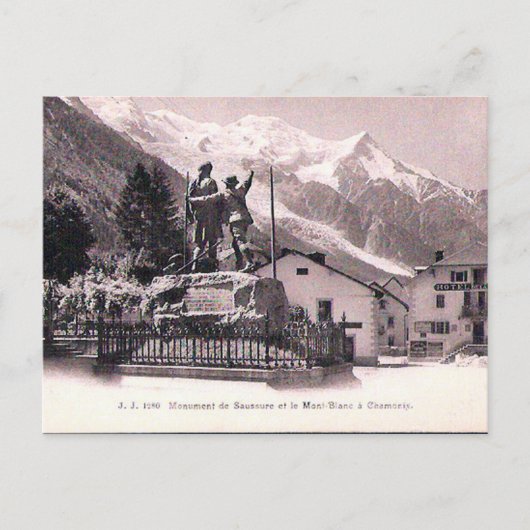 Oud Briefkaart - Chamonix en Mont Blanc (Voorkant)