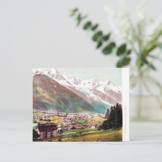 Oud Briefkaart - Chamonix en Mont Blanc (Staand voorkant)