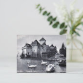 Oud Briefkaart - Château de Chillon, Zwitserland (Staand voorkant)