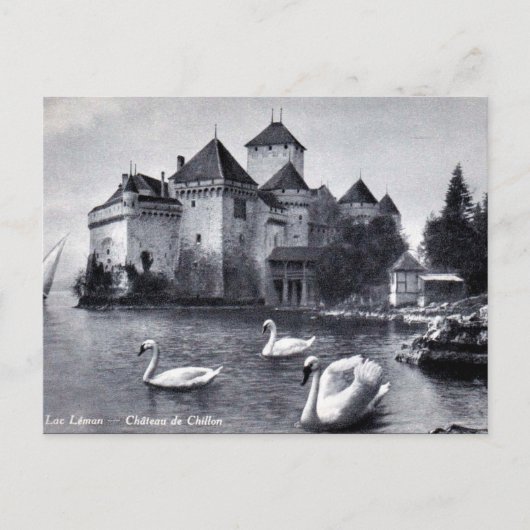 Oud Briefkaart - Château de Chillon, Zwitserland (Voorkant)