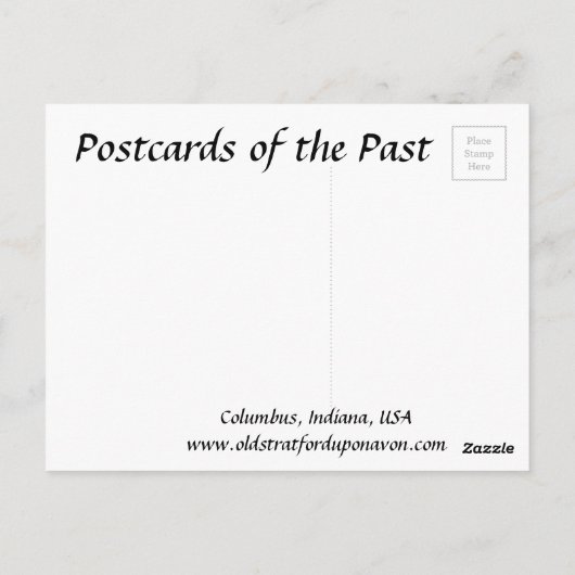 Oud Briefkaart - Columbus, Indiana, VS (Achterkant)