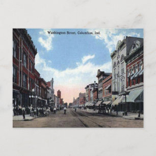 Oud Briefkaart - Columbus, Indiana, VS