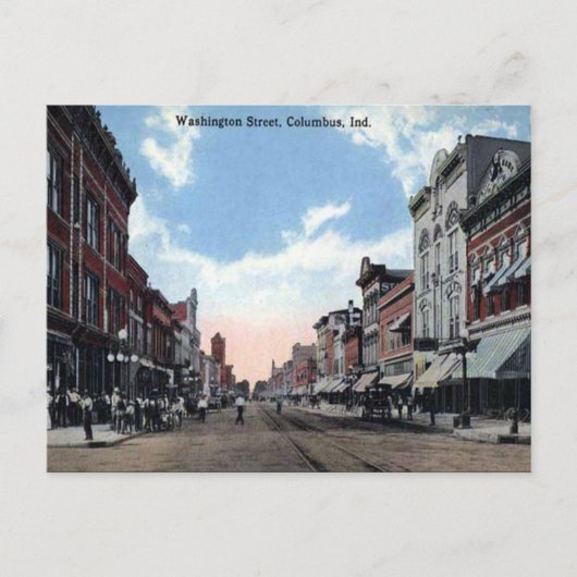 Oud Briefkaart - Columbus, Indiana, VS (Voorkant)