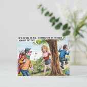 Oud Briefkaart - Comic - Golf (Staand voorkant)