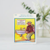 Oud Briefkaart - Comic - Golf (Staand voorkant)