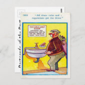 Oud Briefkaart - Comic - Golf (Voorkant / Achterkant)