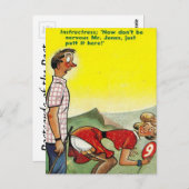 Oud Briefkaart - Comic - Golf (Voorkant / Achterkant)