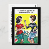 Oud Briefkaart - Comic - Golf (Voorkant / Achterkant)