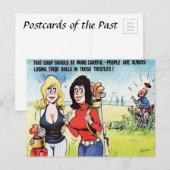 Oud Briefkaart - Comic - Golf (Voorkant / Achterkant)