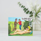 Oud Briefkaart - Comic Golf Briefkaart (Staand voorkant)